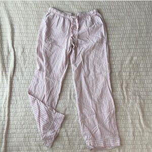 Victoria's Secret Pink and White Striped Pajama Pants